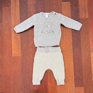 Carter's Light Gray Bear Sweater